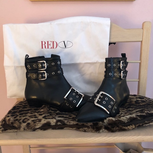 Valentino Shoes - Valentino “Red” Buckle Boots